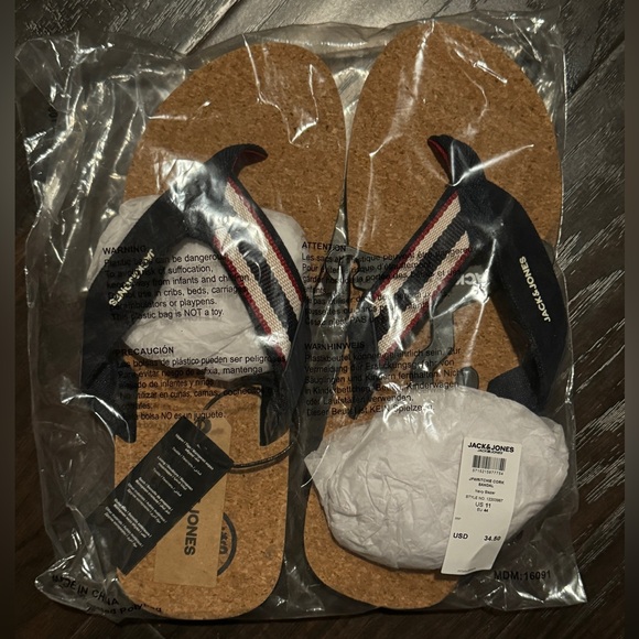 🇺🇸 NWT! Jack & Jones Comfort Cork Sandals - Picture 3 of 9